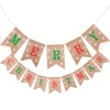 CHRISTMAS decoration: Jute Bulla flag, Christmas party decoration banner, MERRY CHRISTMAS, swallowtail banner Specification image
